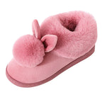 Autumn Winter Cotton Slippers Fur Rabbit Home Warm Thick Bottom Indoor Cotton Shoes Womens Slippers Cute Fluffy Cat Slippers - DanaFashionstore
