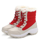 Snow Boots Female High To Help Waterproof Ladies Cotton Shoes Boots Plus Velvet Shoes - DanaFashionstore