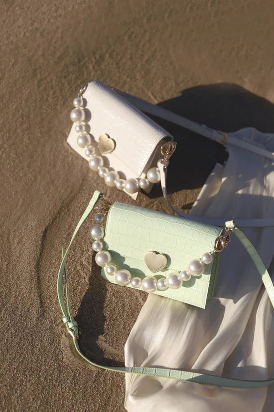 Pearl handbag premium lock small square bag - DanaFashionstore