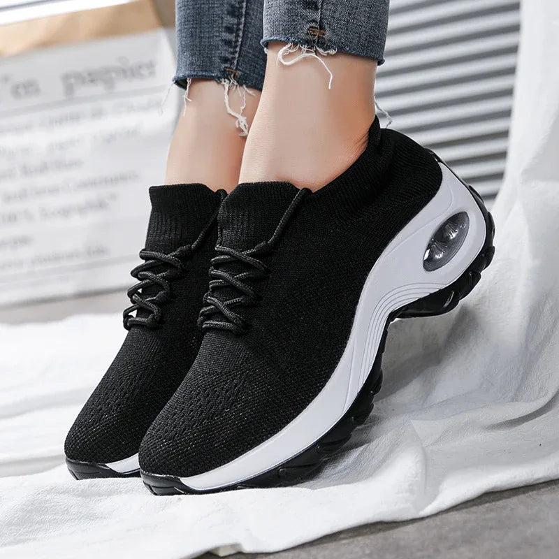 Sports Women Flying Knit Socks Shaking Shoes - DanaFashionstore