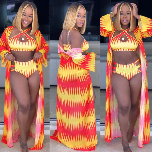 Women's Casual European And American Sexy Printed Bikini Swimming Suit - DanaFashionstore