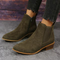 Pointed Suede Elastic Band, Thick Heel Casual Single Shoes For Women - DanaFashionstore
