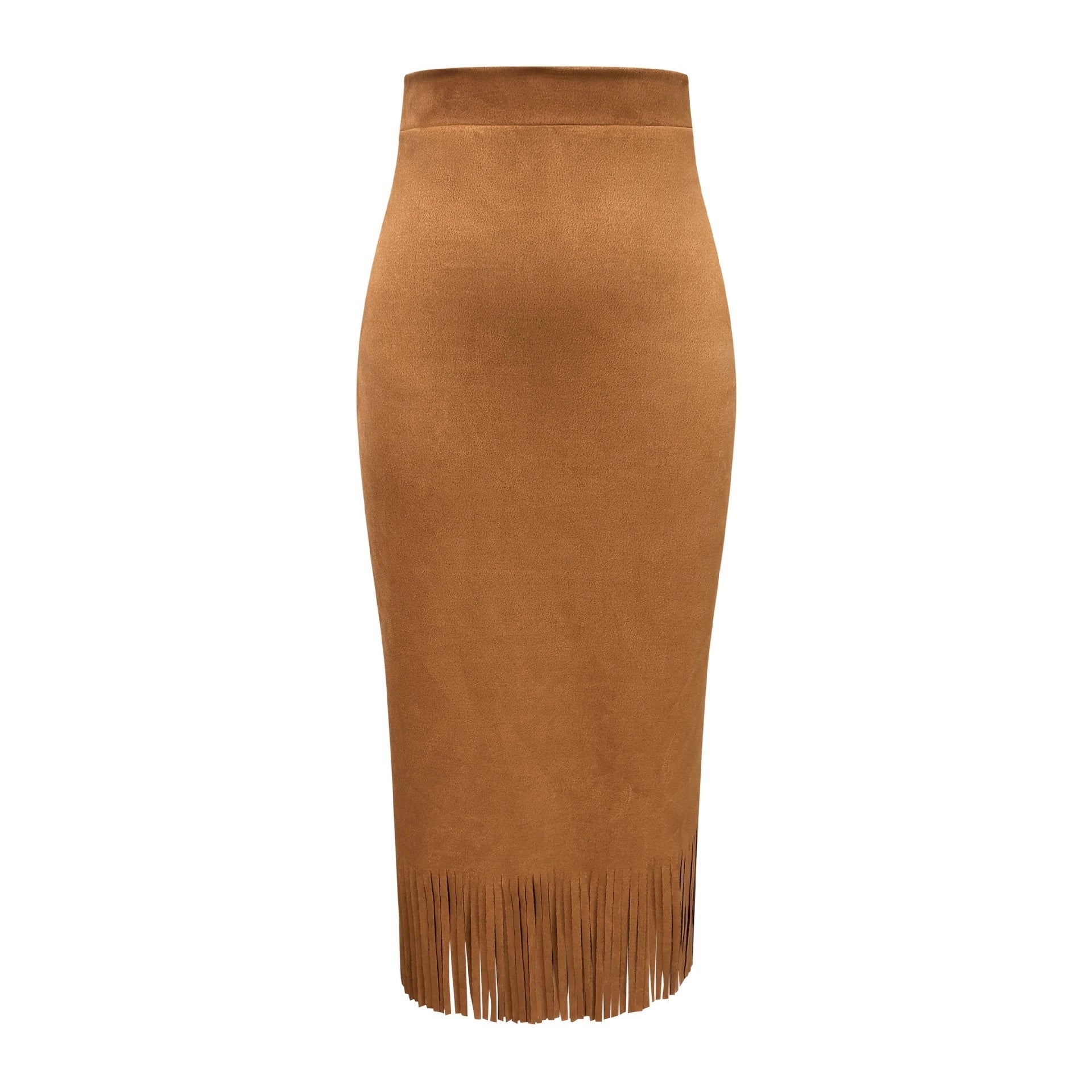 Women's Fashionable Elegant Long Suede Skirt Comfortable Slim Fit