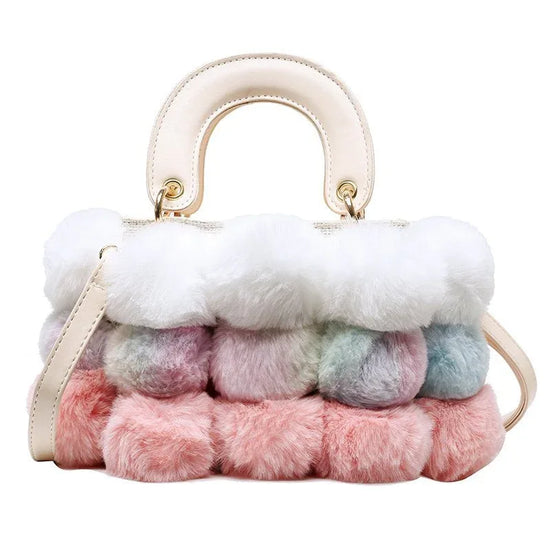 Plush Handbags Winter Plush Shoulder Bag Handbag Trend Messenger Bag - DanaFashionstore