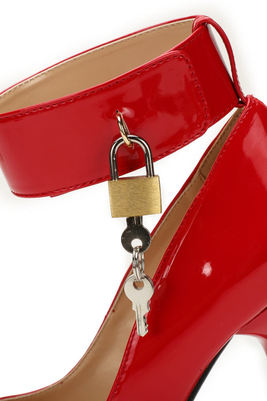 Ladies Lock Stiletto 12cm Pointed High Heels