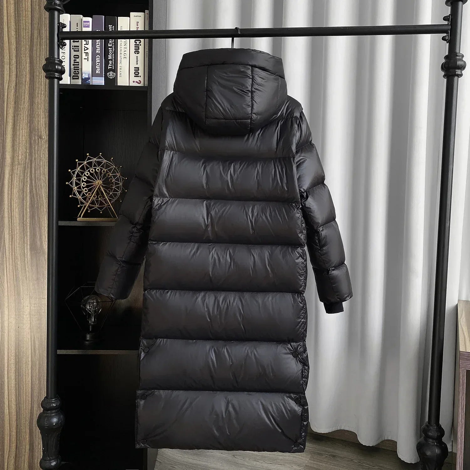 White Duck Down Mid-Length Jacket 2026 - Women's Winter Coat - DanaFashionstore