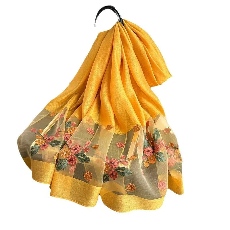 Elegant All-match Embroidered Summer Sunscreen Scarf - DanaFashionstore