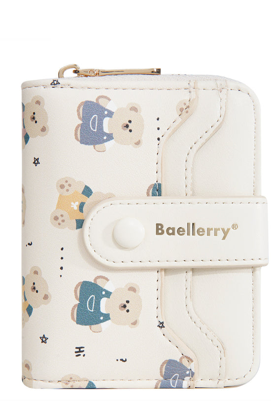 Short Little Bear Cartoon Printed Women's Wallet - Dana Fashion