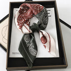 Artificial Silk Striped High-grade Korean Style Stylish Beach Arm Bag Silk Scarf - DanaFashionstore