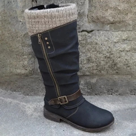 Women's side zipper boots
