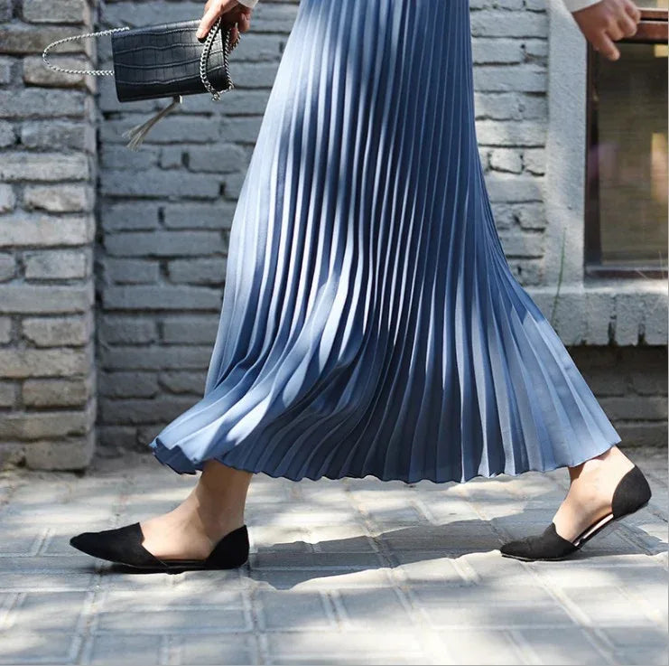 Solid color pleated skirt - DanaFashionstore