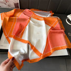 Artificial Silk Striped High-grade Korean Style Stylish Beach Arm Bag Silk Scarf - DanaFashionstore