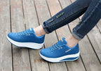 Thick bottom shake shoes women's leather casual shoes non-slip walking shoes travel shoes Korean version of the increase single shoes large size - DanaFashionstore