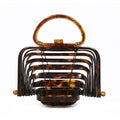 Acrylic bamboo basket hollow handbag foldable shell bag - DanaFashionstore