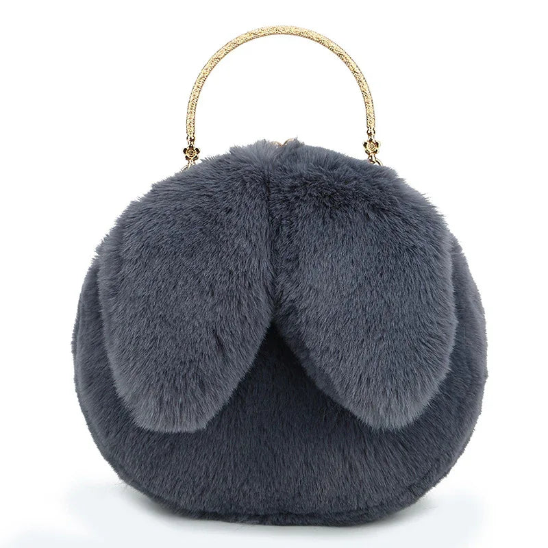 Fashion chain ear plush handbag - DanaFashionstore