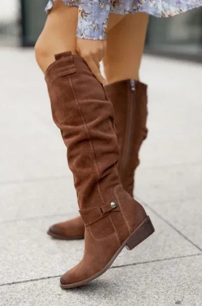Low Heel Side Zipper High Top Women Boots - DanaFashionstore