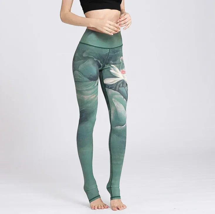 Women Sexy Yoga Pants Printed Dry Fit Sport Pants Elastic Fitness Gym Pants Workout Running Tight Sport Leggings Female Trousers - DanaFashionstore
