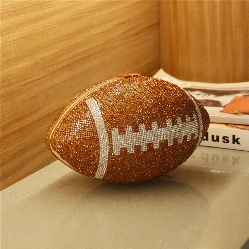 Rugby rubber diamond ball party banquet bag evening bag - DanaFashionstore