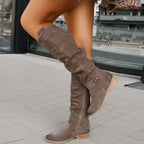 Low Heel Side Zipper High Top Women Boots - DanaFashionstore