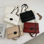 Embroidery Thread Small PU Leather Crossbody Bags for Women Trend Hand Bag Women's Branded Trending Shoulder Handbags - DanaFashionstore