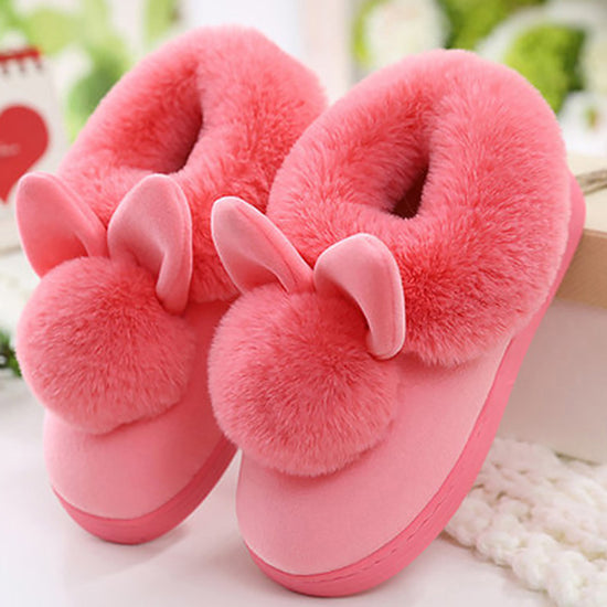 Rabbit slip-on cotton slippers