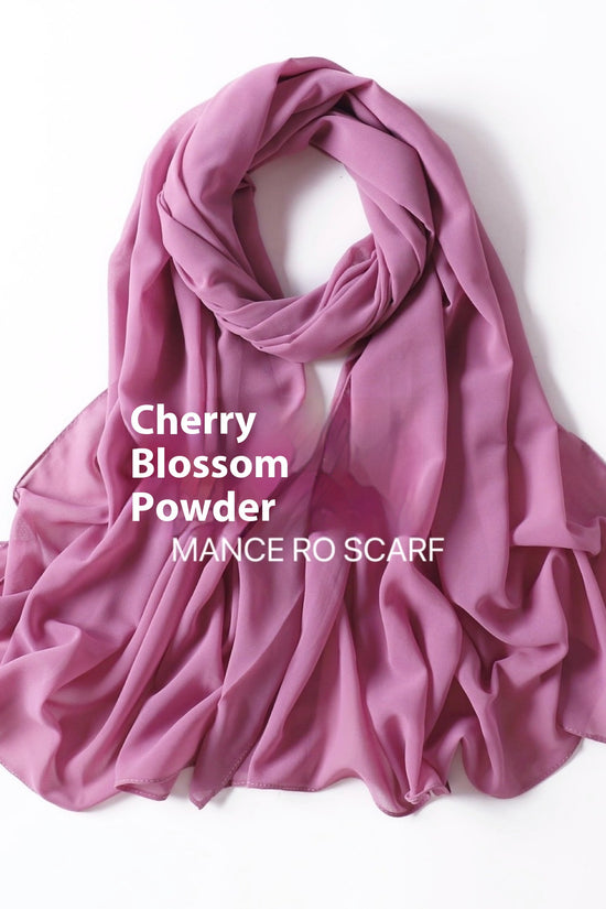 Pure Color Pearl Chiffon Scarf Headcloth Veil Chiffon Scarf