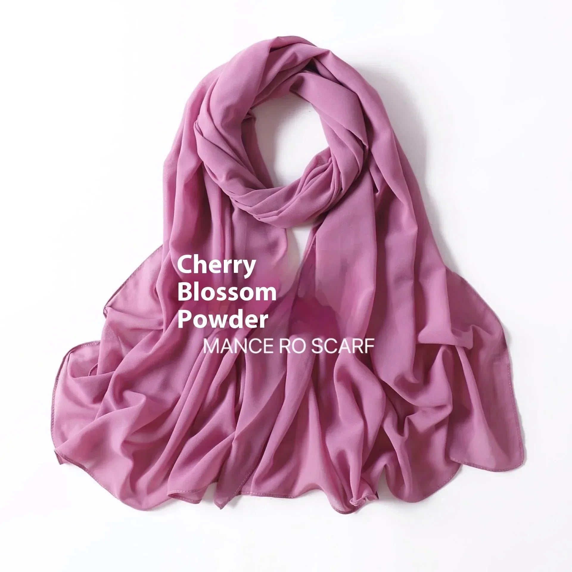 Pure Color Pearl Chiffon Scarf Headcloth Veil Chiffon Scarf - DanaFashionstore