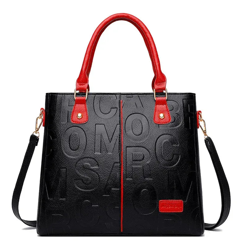 Women's Large Capacity Leather Printing Shoulder Bag - DanaFashionstore