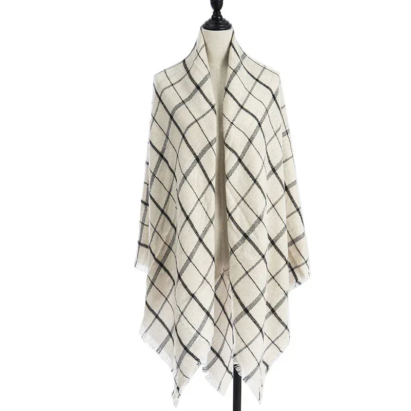 Women's Cashmere-like Plus-sized Double-sided Qicaigei Scarf Shawl - DanaFashionstore