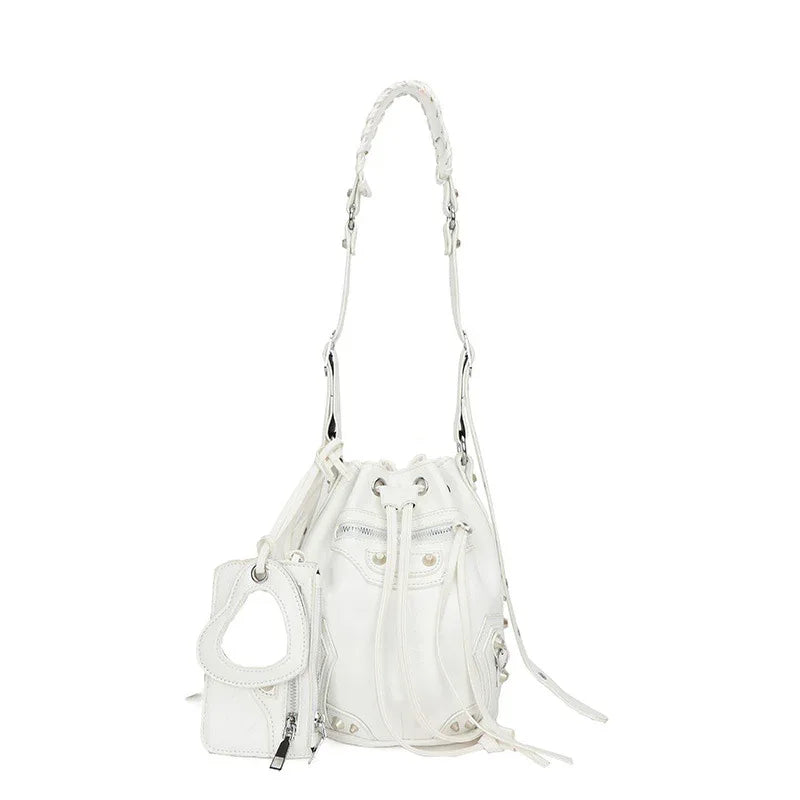 Women's Messenger Bag Heavy Industry Rivets Trendy Pull-belt Fashion - DanaFashionstore