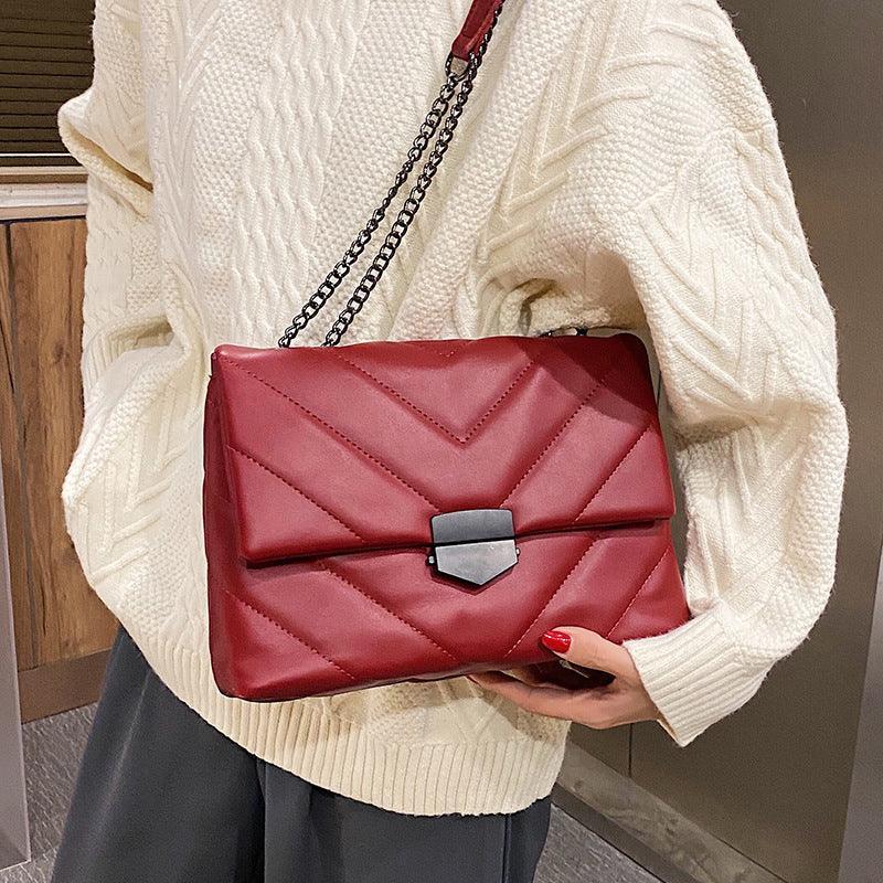 Embroidery Thread Small PU Leather Crossbody Bags for Women Trend Hand Bag Women's Branded Trending Shoulder Handbags - DanaFashionstore