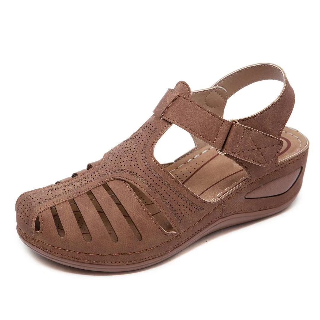 Retro sandals car line hole shoes non-slip
