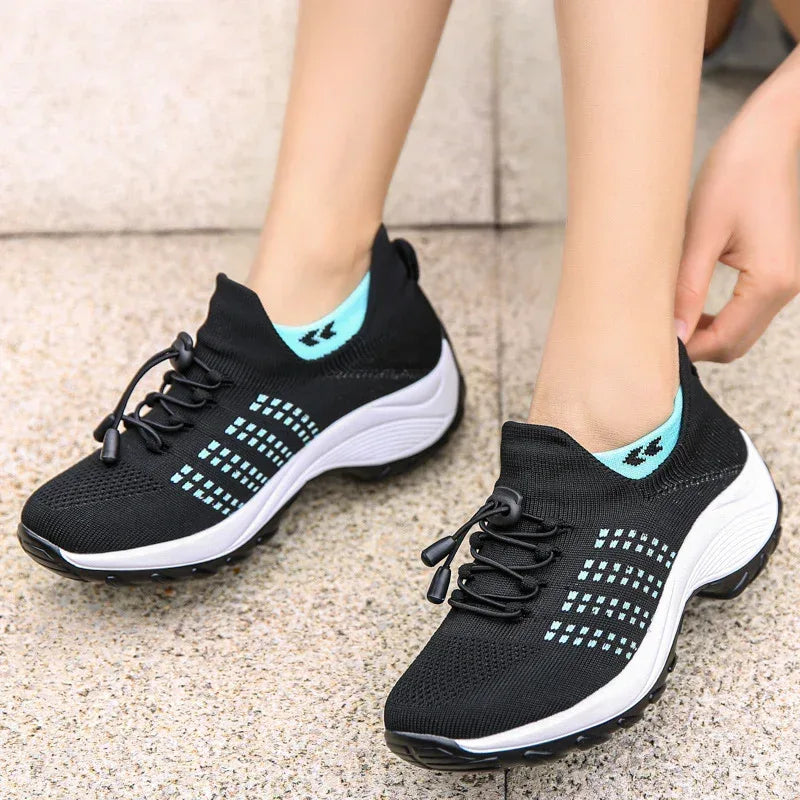 Women's Spring And Summer New Casual Flying Knit Sneakers - DanaFashionstore
