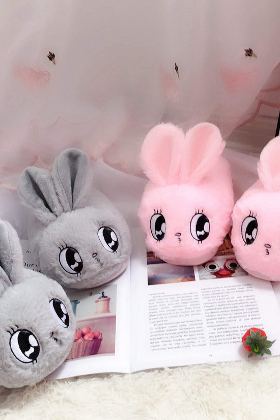 Cute Plush Big Eyes Rabbit Warm Cotton Shoes