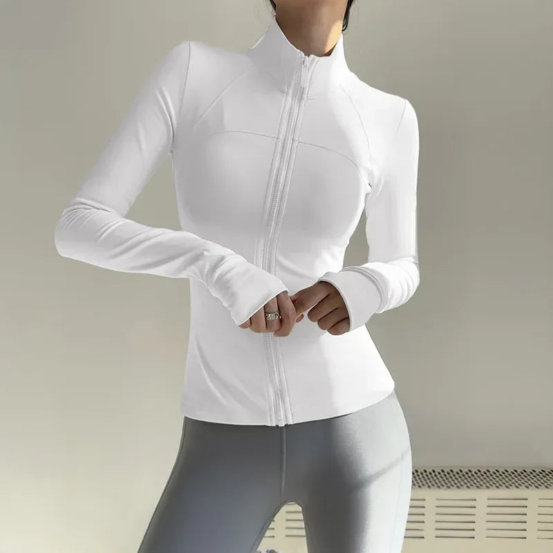New UV-proof Yoga Clothes Stand-up Collar Slim Fit Coat - DanaFashionstore