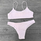 Swimsuit sexy pleated triangle bikini - DanaFashionstore