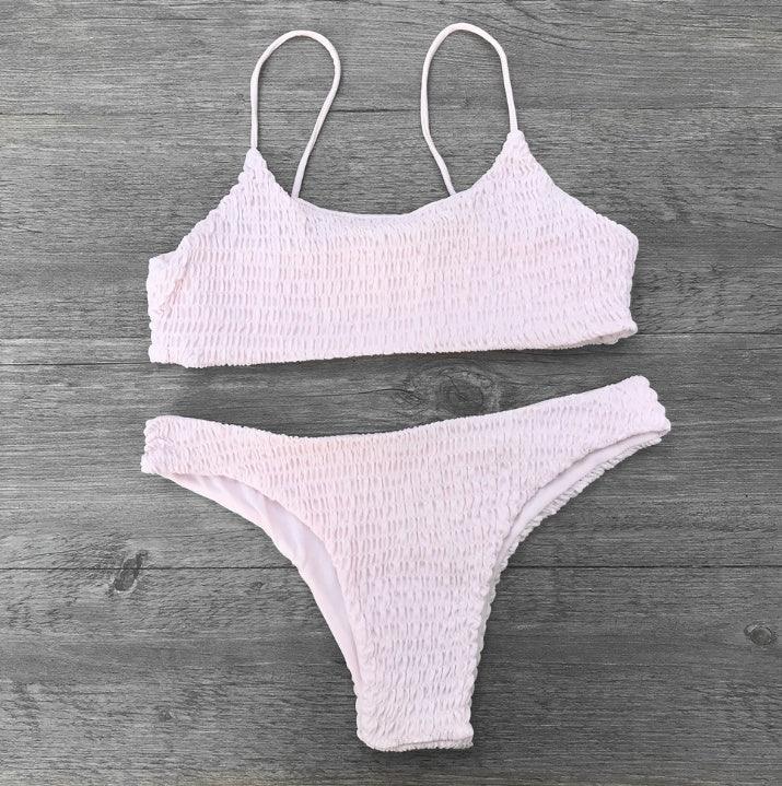Swimsuit sexy pleated triangle bikini - DanaFashionstore