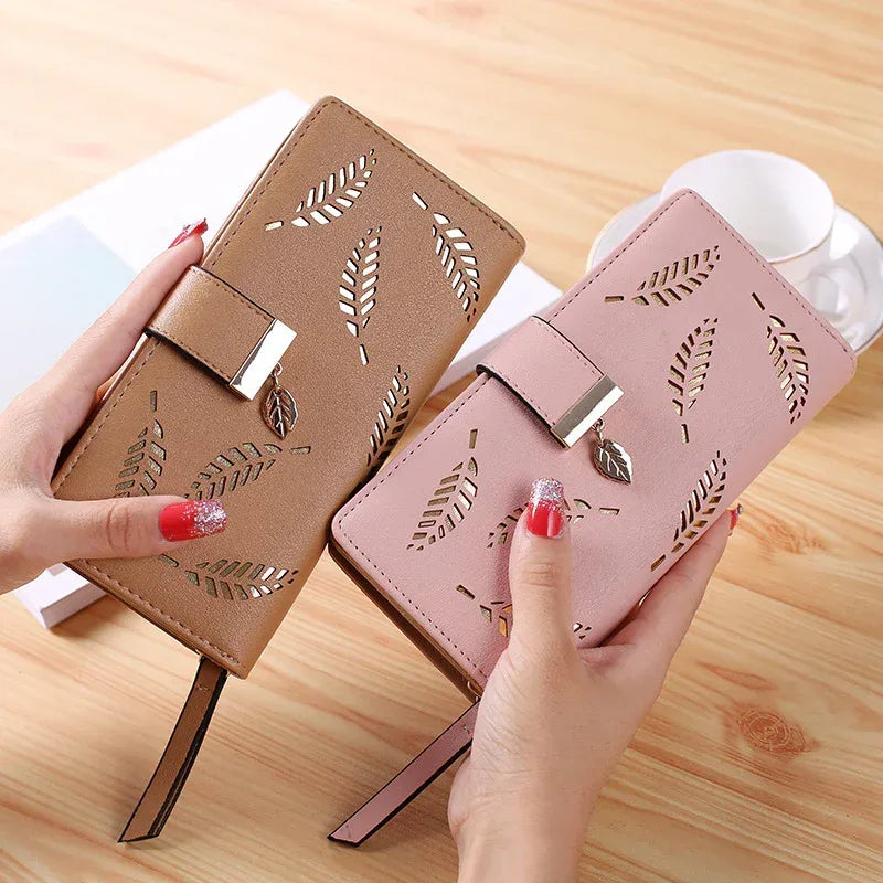 Women's wallet hollow leaf card package - DanaFashionstore
