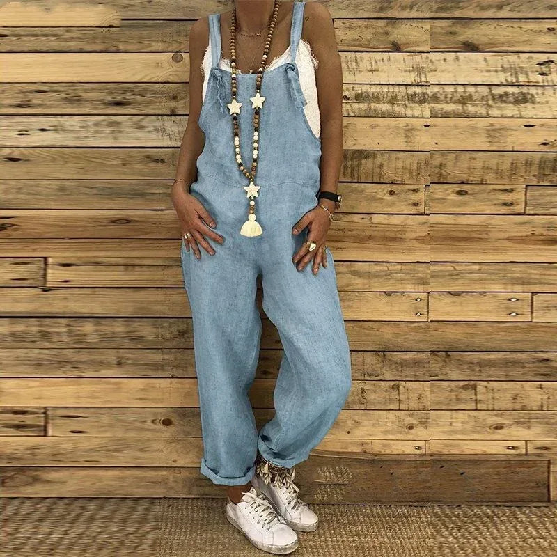 Plus Size Suspender Jumpsuit 2026 - Loose Overalls for Women - DanaFashionstore