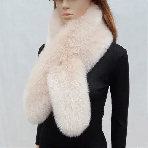 Faux Fur Rabbit Fox Collar Shawl - DanaFashionstore