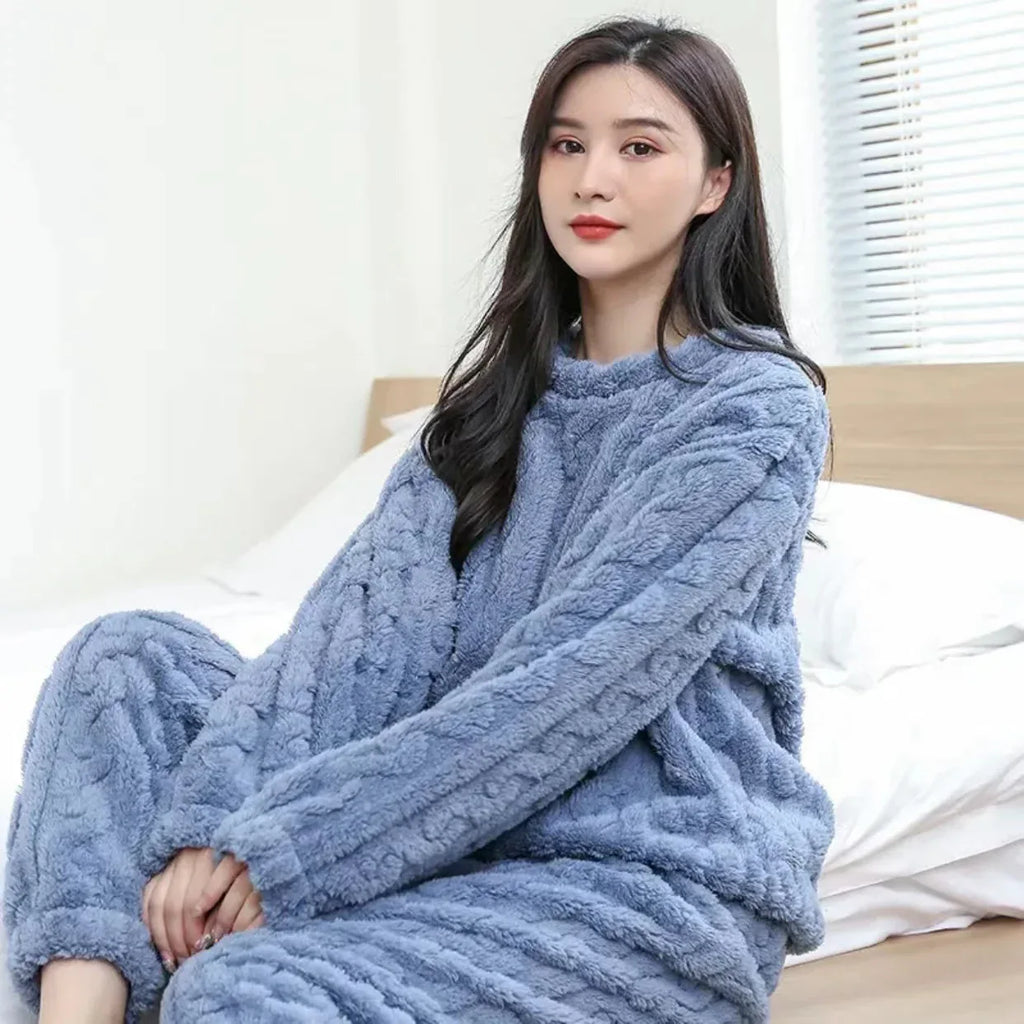 Loose Jacquard Warm Suit Warm Home Clothes - DanaFashionstore