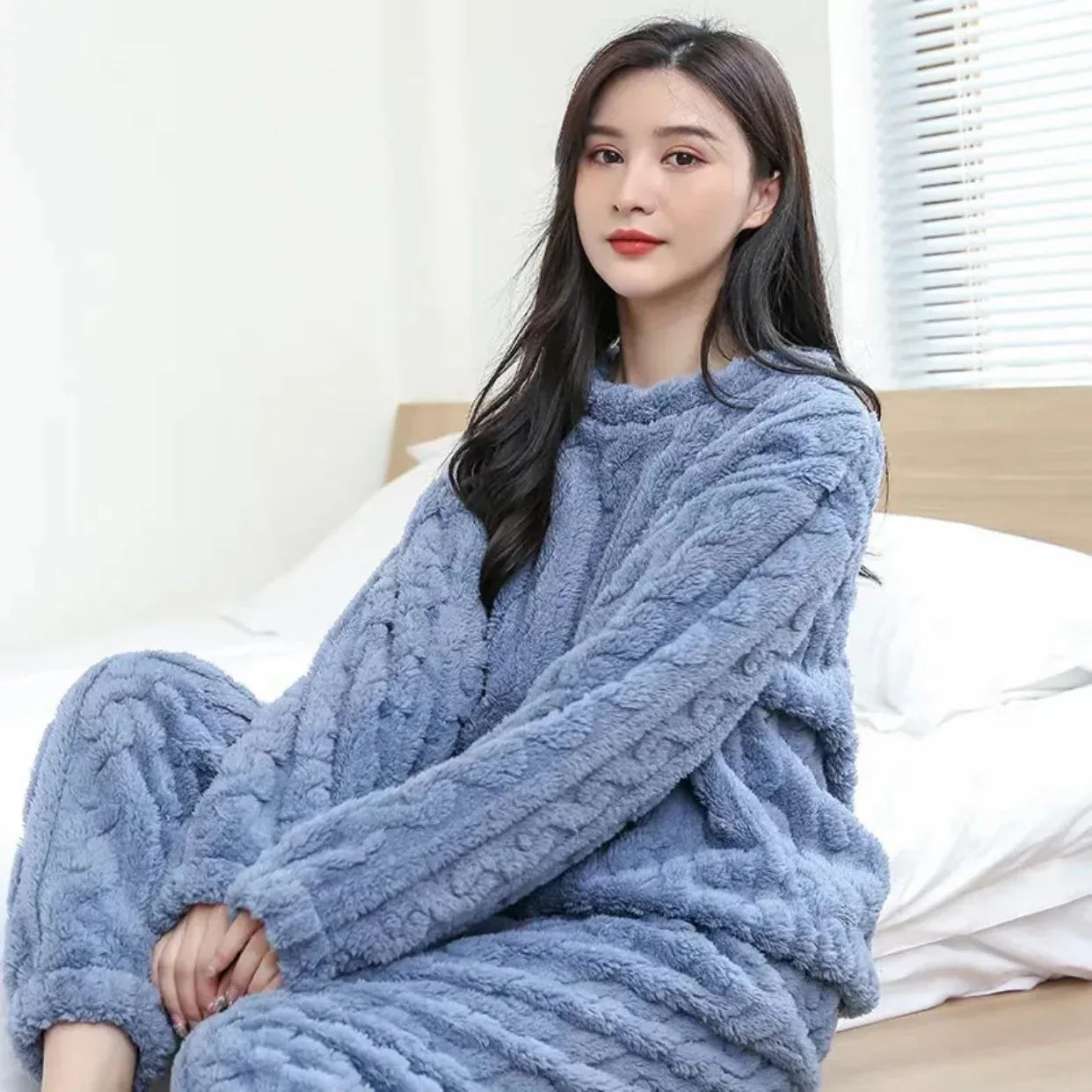 Loose Jacquard Warm Suit Warm Home Clothes - DanaFashionstore