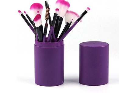 12pcs Makeup Brush Set Blush Eyeshadow Eyelash Highlighter Makeup Brush $12.74 Dana Fashion Appearance color: Puple quantity: Q12pc Women's Bags Overview: Unique design, stylish and beautiful. Good material, comfortable wear. A variety of colors, any choi