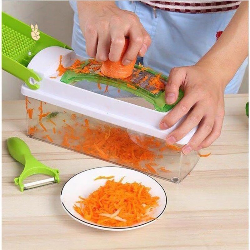 12pcs Multifunctional Vegetable Chopper Handle Food Grate Food Chopper Vegetable Slicer Dicer Cut Kitchen Gadgets $34.46 Dana Fashion Color: Green quantity: 1PCS Dana's Kitchen Overview: ALL in ONE: It can be used equally well as a vegetable chopper, sala