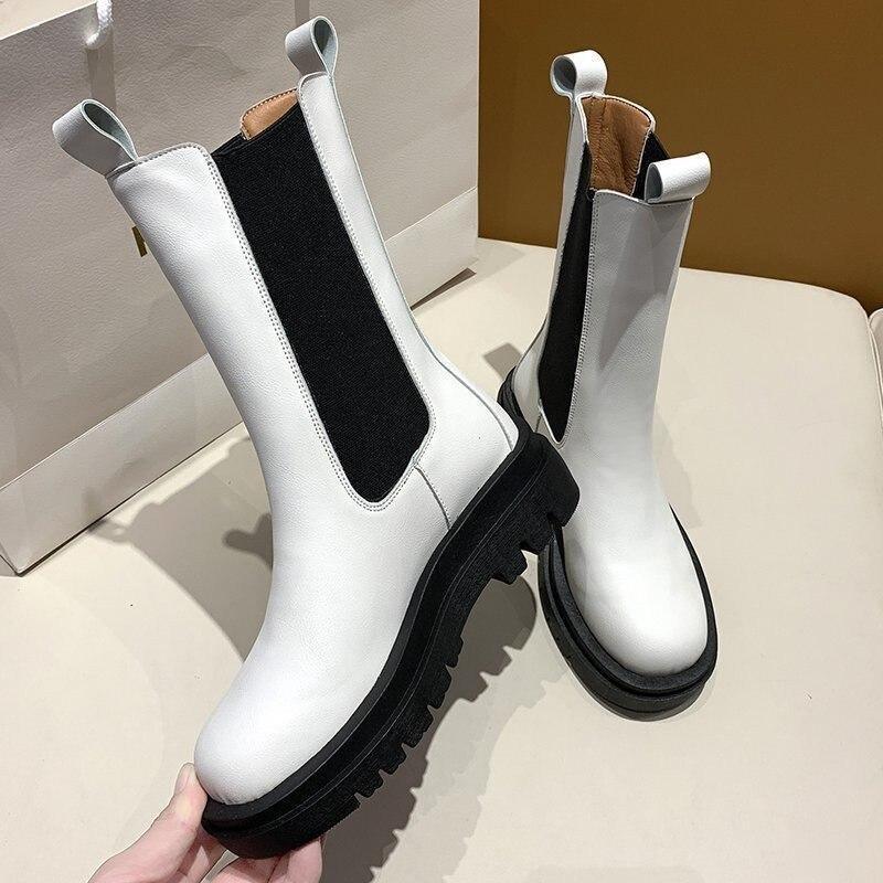 Real soft leather Martin boots women's British style boots - DanaFashionstore