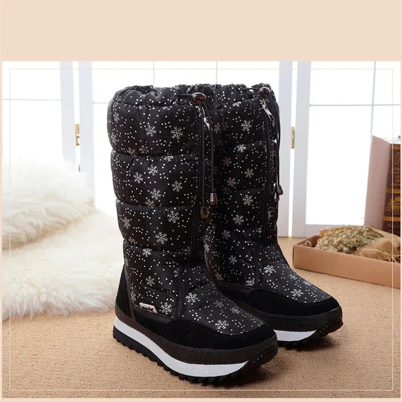 Women Boots Winter Shoes Women Snow Boots Platform Keep Warm Ankle Winter Boots with Thick Fur Heels - DanaFashionstore