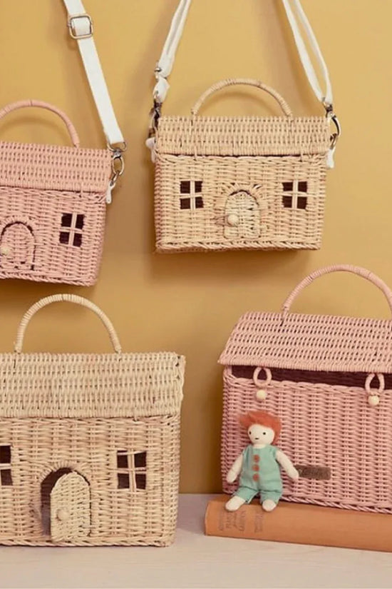 Hand-woven small house messenger bag - DanaFashionstore