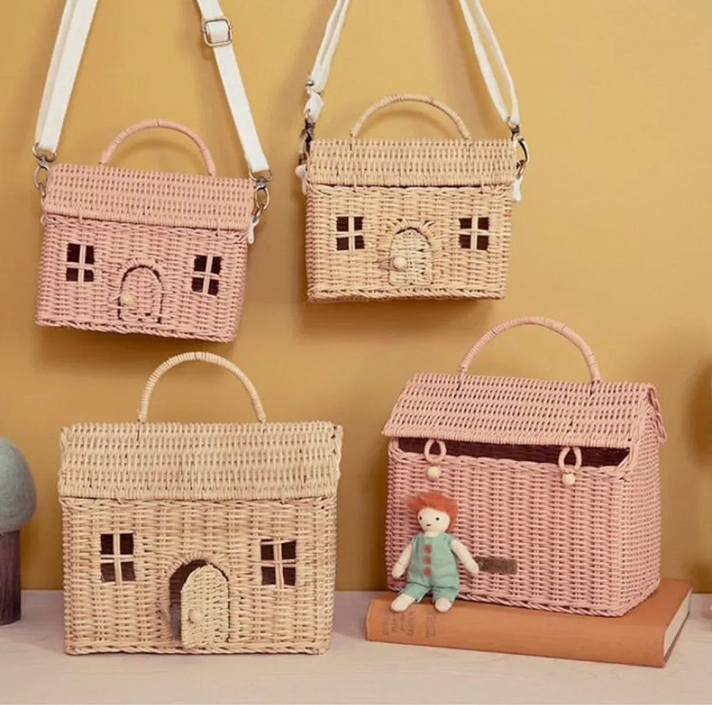Hand-woven small house messenger bag - DanaFashionstore