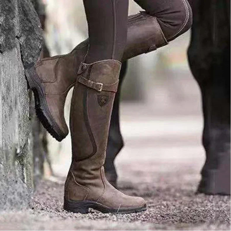 Women's mid-tube rider boots - DanaFashionstore
