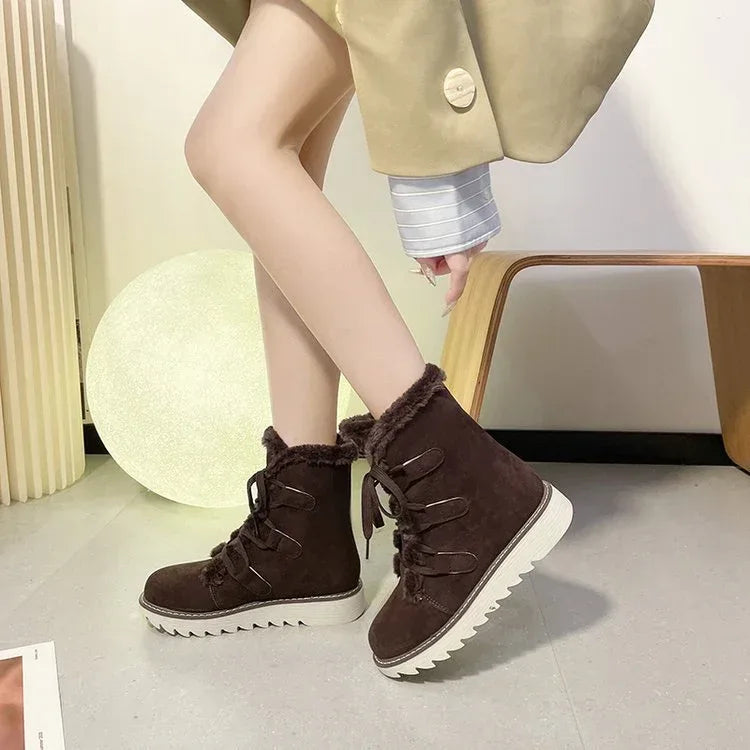 Thick Bottom Fleece-lined Thick Snow Boots Warm - DanaFashionstore